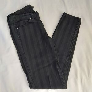H&M Black Jean's with Black Velvet Stripes